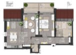 Grundriss 3-Zimmer Wohnung - Altengerechtes Wohnen in modernem Neubau