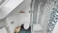Duschbad - Wohntraum in Ricklingen: 2,5-Zimmer-Dachgeschosswohnung mit Loggia & 2 Bädern!