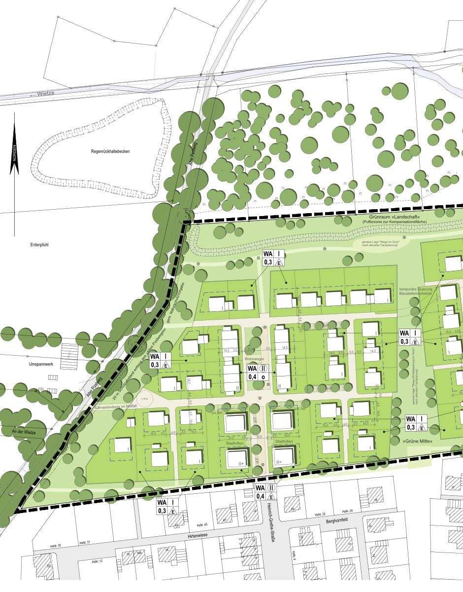 Lageplan des Neubauprojekts