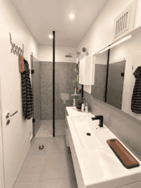 Modernes Badezimmer mit Walk-in-Dusche