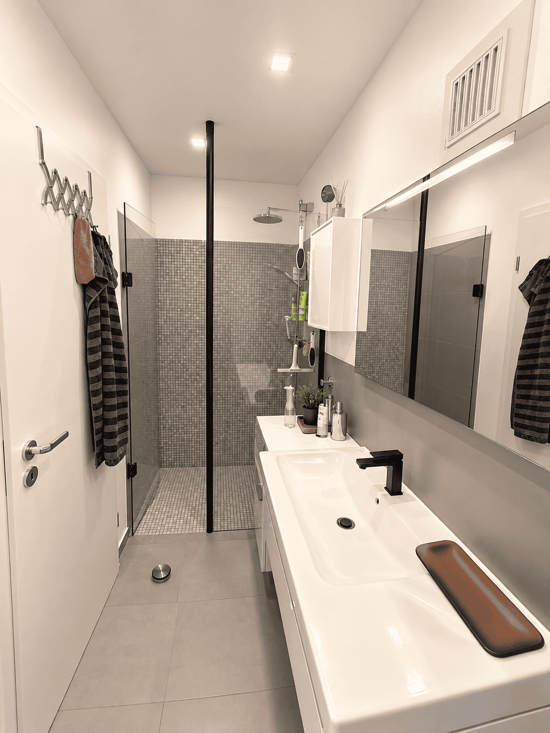 Modernes Badezimmer mit Walk-in-Dusche